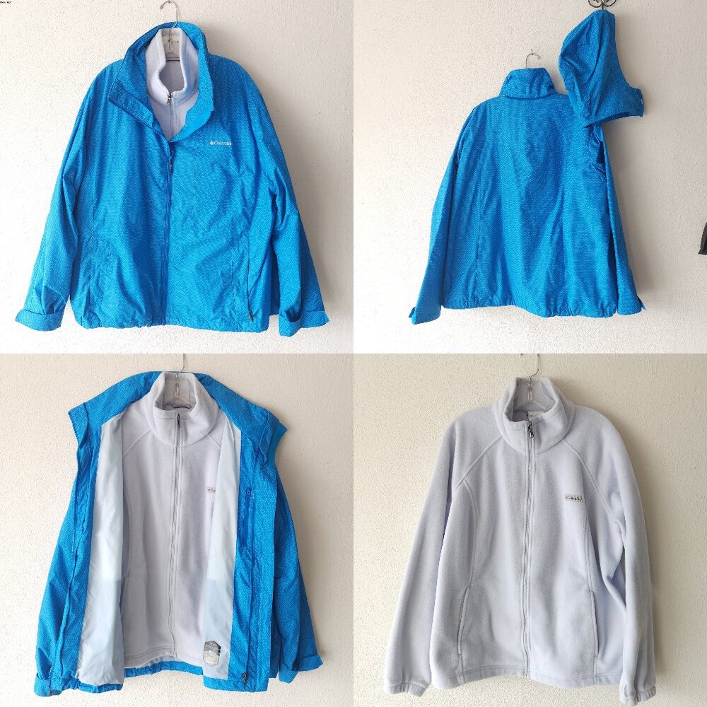 Columbia Waterproof Shell & Fleece Interchange Jacket Plus size 3X